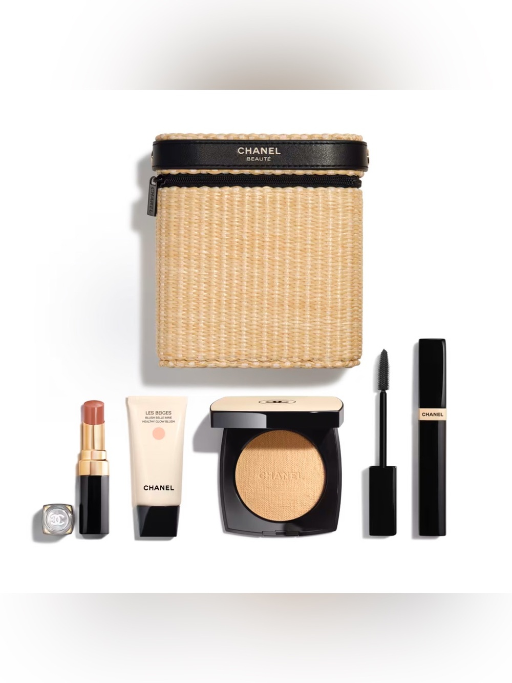 CHANEL Les Beiges Cream Blush & Lip Duo in Soft Pink with Wicker Case - Picture 2 of 2